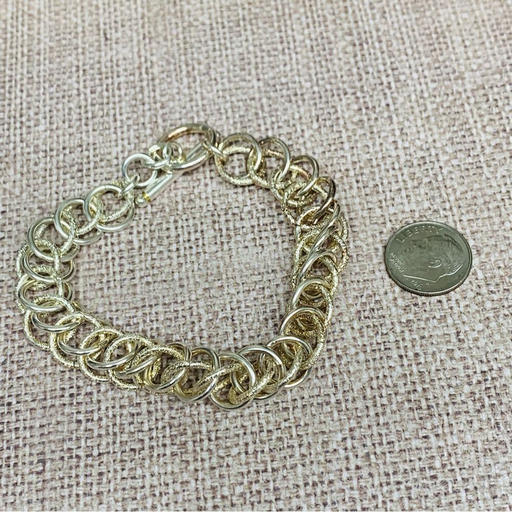 Silver Chunky Double Link Bracelet‎